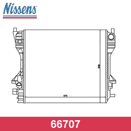 66707 NISSENS  Радиатор, охлаждение двигателя