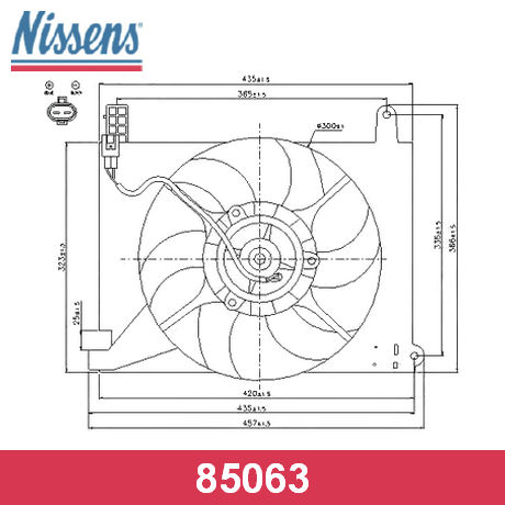 85063 NISSENS  Вентилятор, охлаждение двигателя