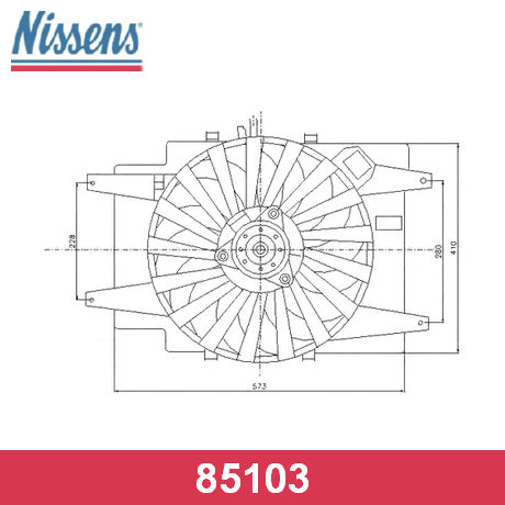 85103 NISSENS  Вентилятор, охлаждение двигателя