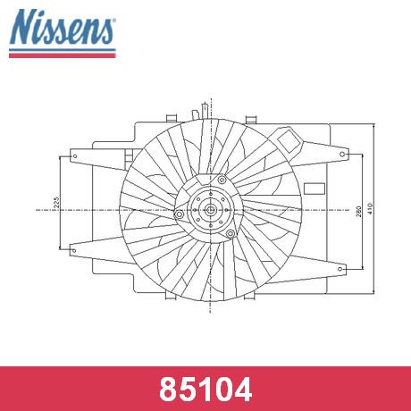 85104 NISSENS  Вентилятор, охлаждение двигателя