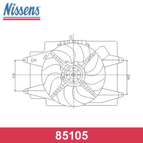 85105 NISSENS  Вентилятор, охлаждение двигателя
