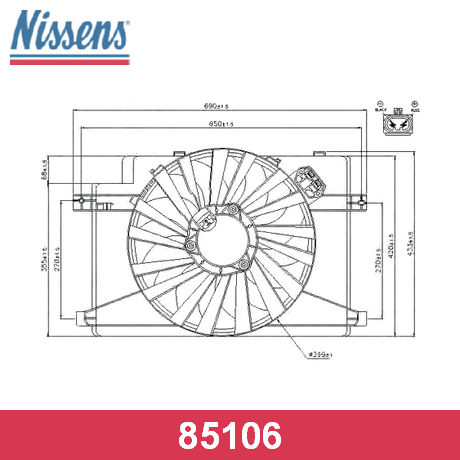 85106 NISSENS  Вентилятор, охлаждение двигателя
