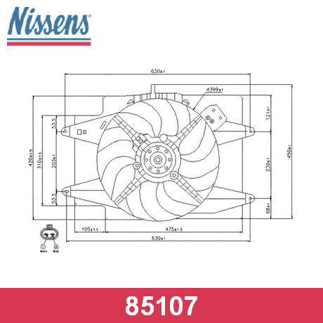 85107 NISSENS  Вентилятор, охлаждение двигателя