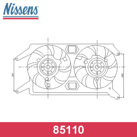 85110 NISSENS  Вентилятор, охлаждение двигателя
