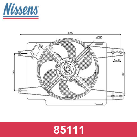 85111 NISSENS NISSENS  Вентилятор охлаждения двигателя