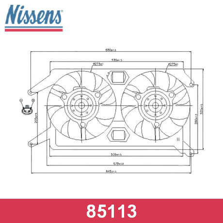 85113 NISSENS  Вентилятор, охлаждение двигателя