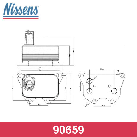 90659 NISSENS  масляный радиатор, двигательное масло
