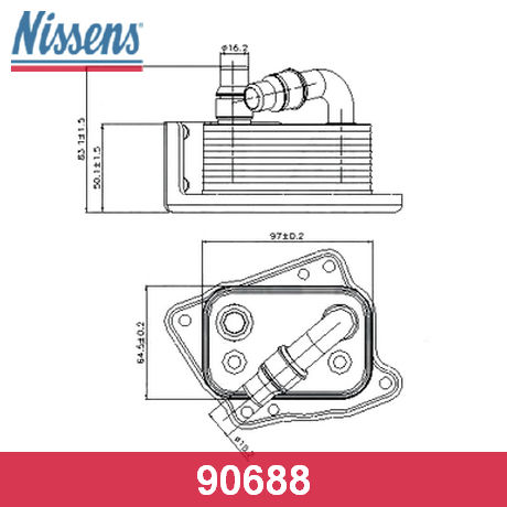 90688 NISSENS NISSENS  Радиатор масляный двигателя