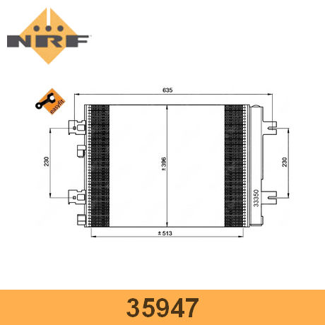 35947 NRF NRF  Радиатор кондиционера; Конденсатор