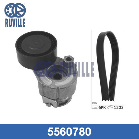 5560780 RUVILLE RUVILLE  Приводной ремень, комплект с роликами