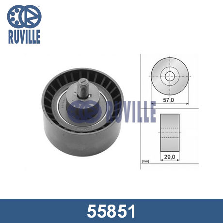 55851 RUVILLE RUVILLE  Паразитный ролик ремня ГРМ; Обводной ролик