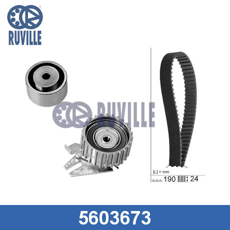 5603673 RUVILLE RUVILLE  Комплект ремня ГРМ с роликами; Ремень ГРМ в комплекте с роликами; Ремень ГРМ комплект;
