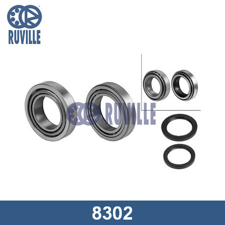 8302 RUVILLE RUVILLE  Ступица колеса; Подшипник ступицы колеса (комплект)