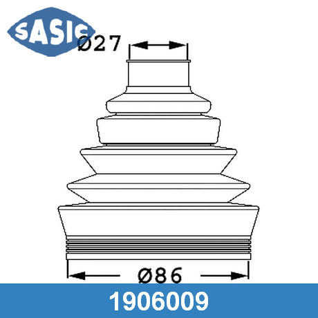 1906009 SASIC SASIC  Пыльник ШРУСа приводного вала (комплект)