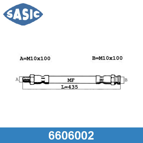 6606002 SASIC  Тормозной шланг