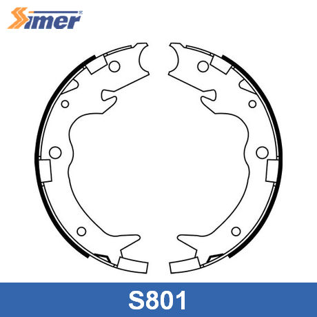 S801 SIMER  Комплект тормозных колодок