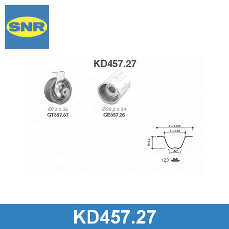 KD457.27 SNR  Комплект ремня ГРМ