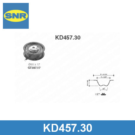 KD457.30 SNR  Комплект ремня ГРМ