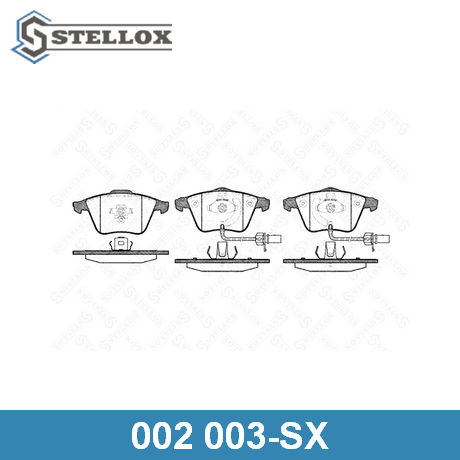 002 003-SX STELLOX  Комплект тормозных колодок, дисковый тормоз
