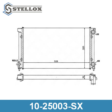 10-25003-SX STELLOX  Радиатор, охлаждение двигателя