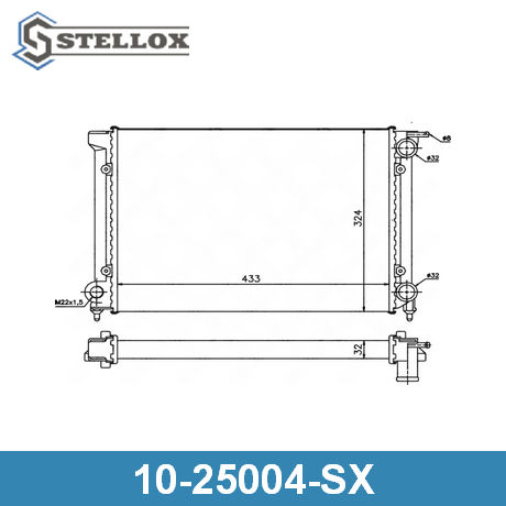 10-25004-SX STELLOX  Радиатор, охлаждение двигателя