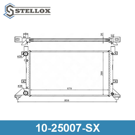 10-25007-SX STELLOX  Радиатор, охлаждение двигателя