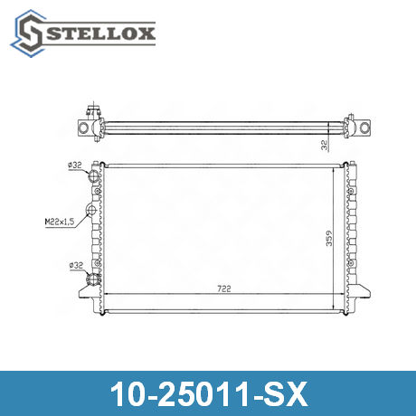 10-25011-SX STELLOX  Радиатор, охлаждение двигателя