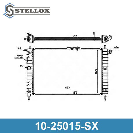 10-25015-SX STELLOX  Радиатор, охлаждение двигателя