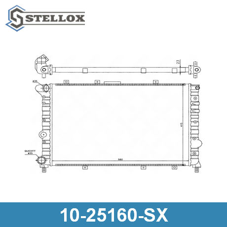 10-25160-SX STELLOX STELLOX  Радиатор охлаждения двигателя; Основной радиатор двигателя