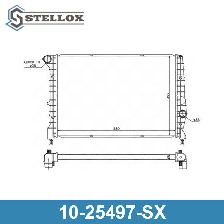 10-25497-SX STELLOX  Радиатор, охлаждение двигателя