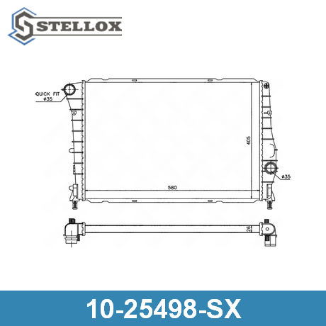 10-25498-SX STELLOX  Радиатор, охлаждение двигателя