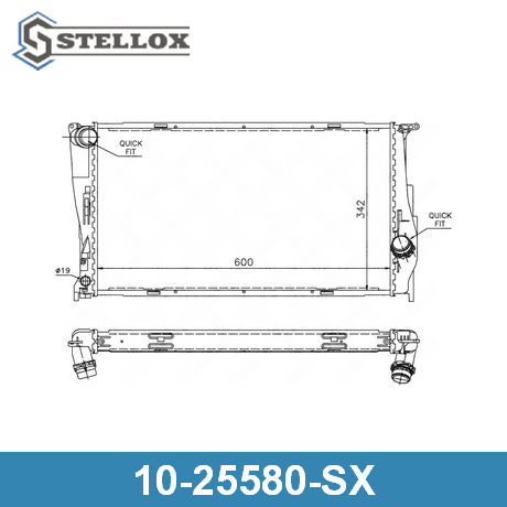 10-25580-SX STELLOX STELLOX  Радиатор охлаждения двигателя; Основной радиатор двигателя