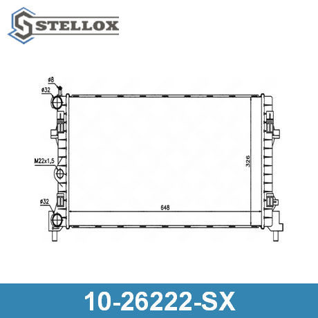 10-26222-SX STELLOX  Радиатор, охлаждение двигателя