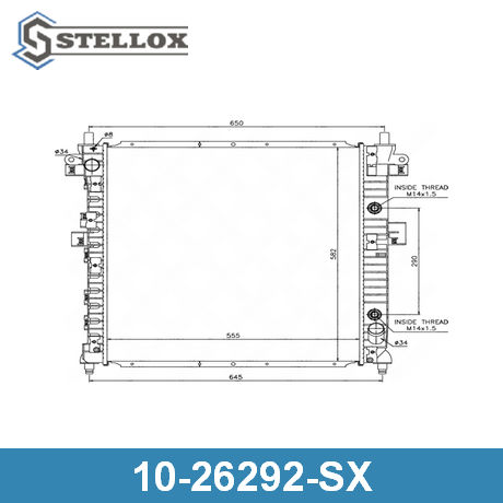 10-26292-SX STELLOX  Радиатор, охлаждение двигателя