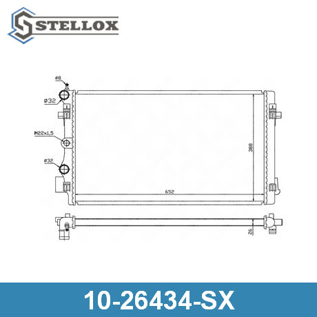 10-26434-SX STELLOX  Радиатор, охлаждение двигателя