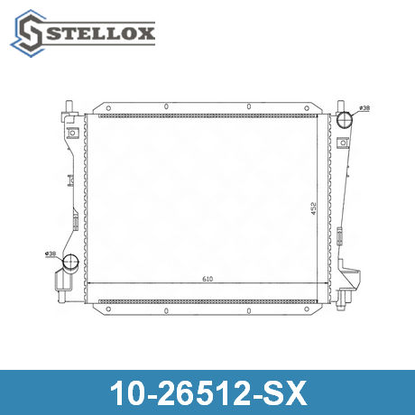 10-26512-SX STELLOX  Радиатор, охлаждение двигателя