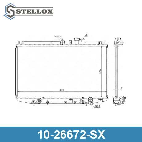 10-26672-SX STELLOX  Радиатор, охлаждение двигателя
