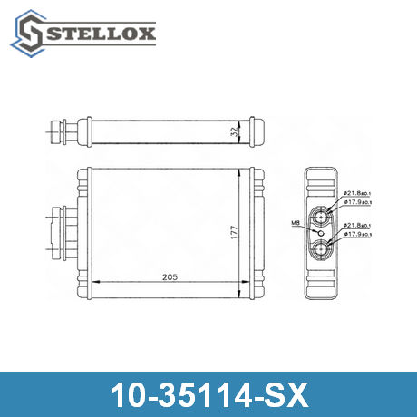 10-35114-SX STELLOX  Теплообменник, отопление салона