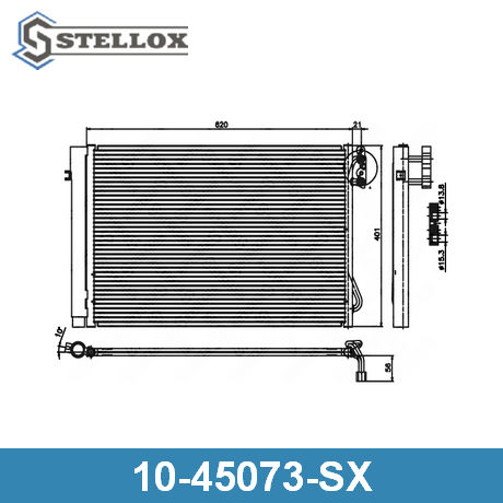 10-45073-SX STELLOX STELLOX  Радиатор кондиционера; Конденсатор