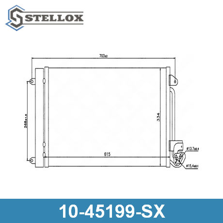 10-45199-SX STELLOX  Конденсатор, кондиционер