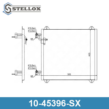 10-45396-SX STELLOX  Конденсатор, кондиционер