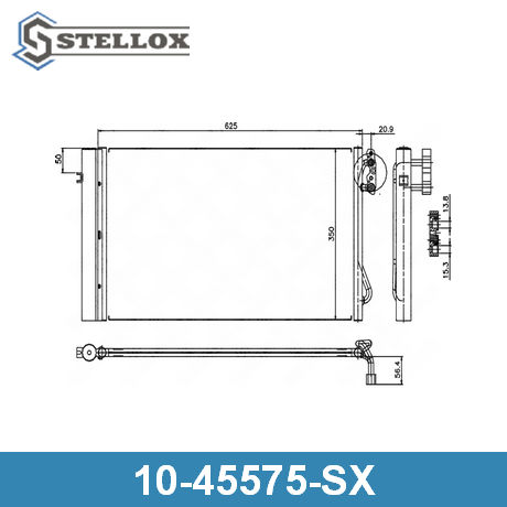 10-45575-SX STELLOX STELLOX  Радиатор кондиционера; Конденсатор