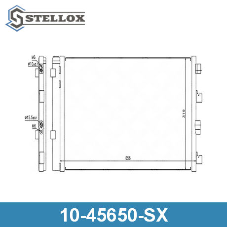 10-45650-SX STELLOX STELLOX  Радиатор кондиционера; Конденсатор