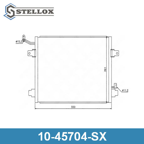 10-45704-SX STELLOX STELLOX  Радиатор кондиционера; Конденсатор