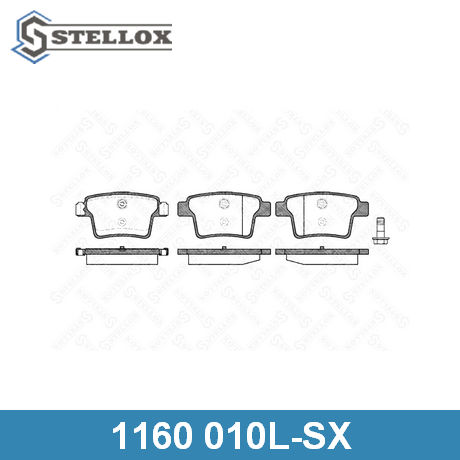 1160 010L-SX STELLOX  Комплект тормозных колодок, дисковый тормоз