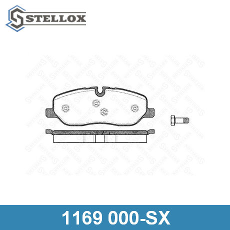 1169 000-SX STELLOX  Комплект тормозных колодок, дисковый тормоз