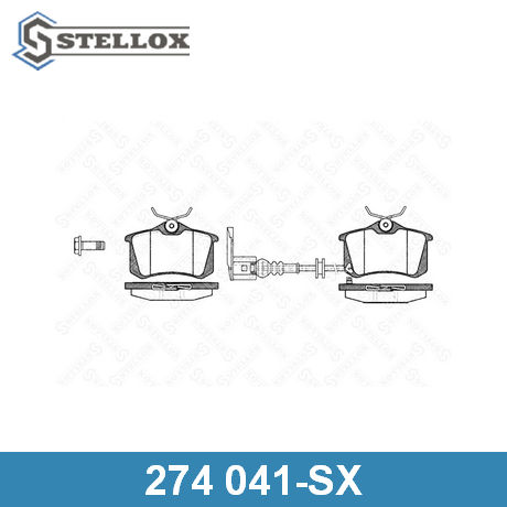 274 041-SX STELLOX  Комплект тормозных колодок, дисковый тормоз