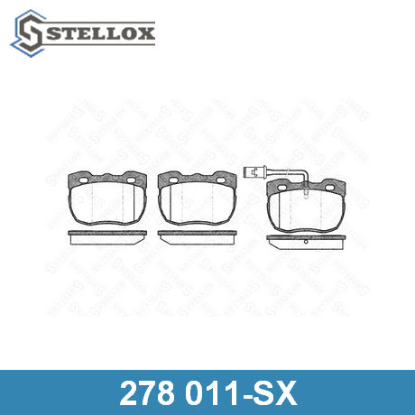 278 011-SX STELLOX  Комплект тормозных колодок, дисковый тормоз