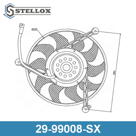 29-99008-SX STELLOX  Вентилятор, охлаждение двигателя