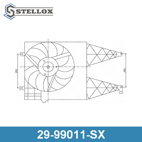29-99011-SX STELLOX  Вентилятор, охлаждение двигателя